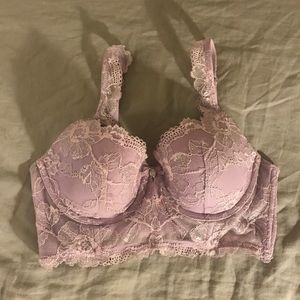 Body by Victoria lined demi light purple bra